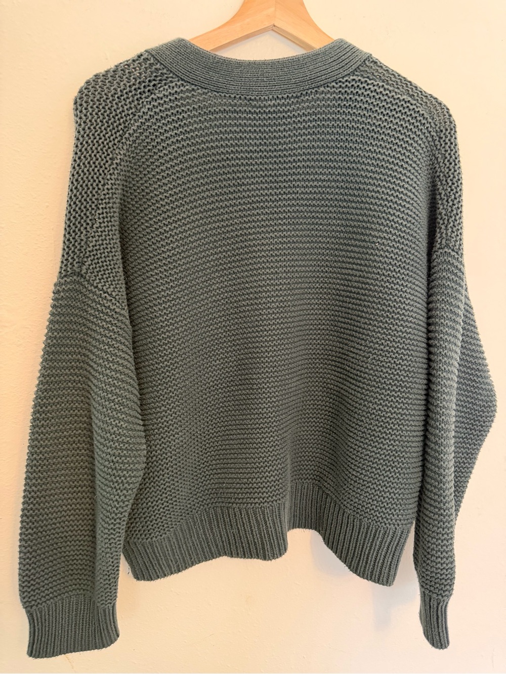 Alex Mill Slate Green Chunky Button Cardigan - Picture 6 of 7